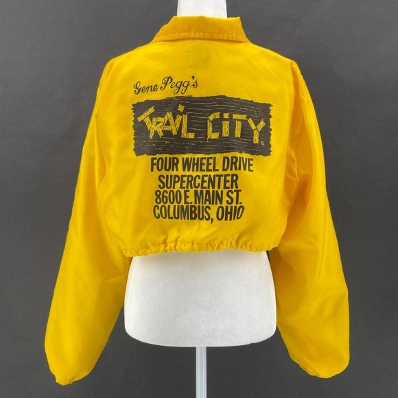 Furst Of A Kind Jackets & Blazers - Furst Of A Kind Yellow Crop Windbreaker Jacket S